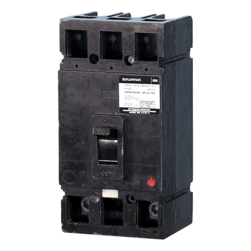 SF3C150 Sylvania Molded Case Circuit Breaker Thermal Magnetic 600 V 150 A 3 Pole