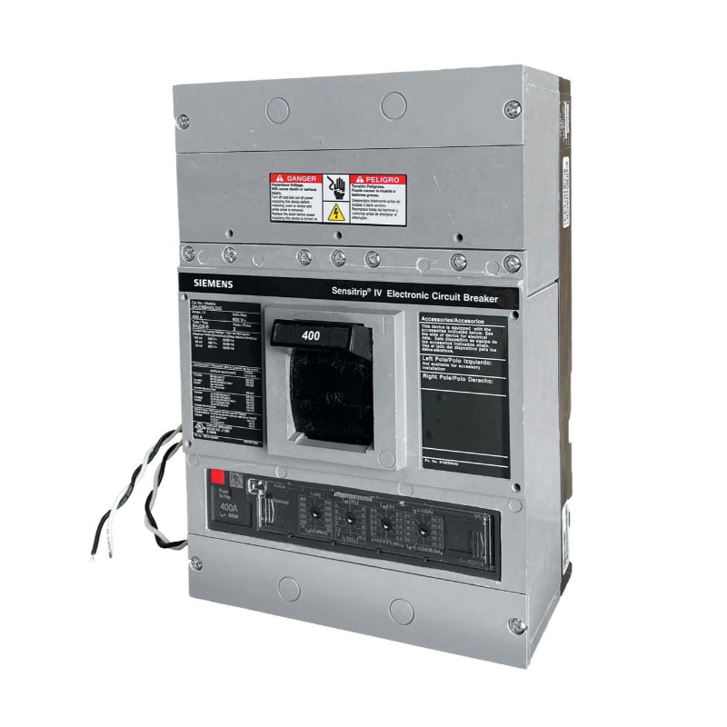 SHJD6B400LSIG Siemens Sentron Sensitrip & SHJD Molded Case Circuit Breaker 400 A 3 Pole 600 VAC JD Frame Electronic Load Side Lug 65 kA