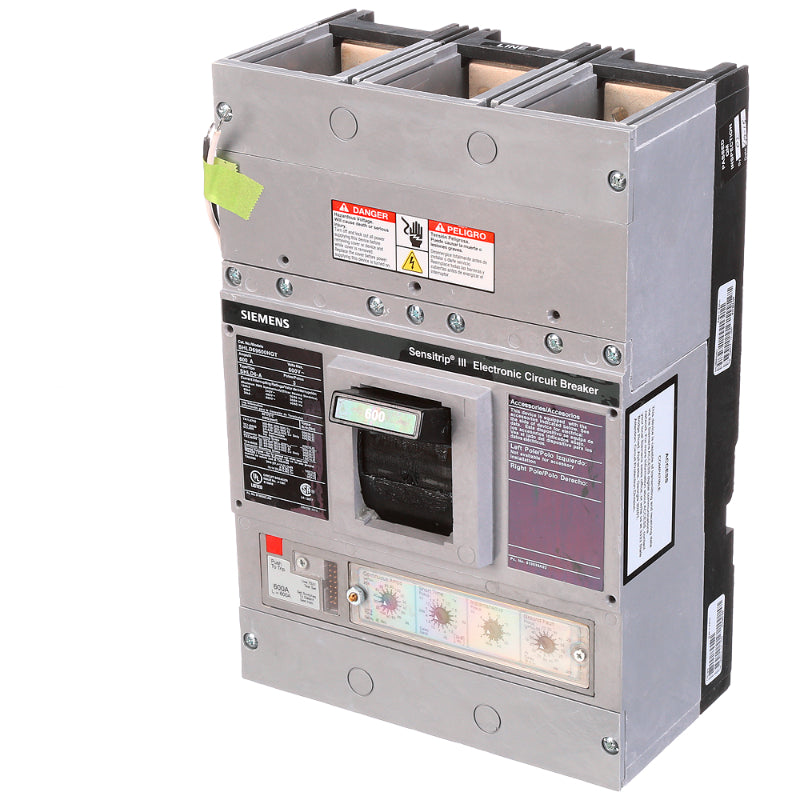 SHLD69600NGT Siemens Sentron Sensitrip & SHLD Molded Case Circuit Breaker 600 A 3 Pole 600 VAC LD Frame Electronic Line and Load Side Lug 60 Hz 65 kA