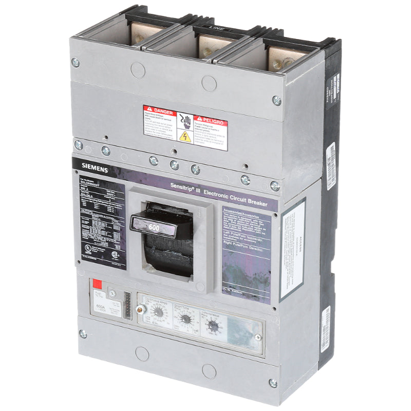 SHLD69600NT Siemens Sentron Sensitrip & SHLD Molded Case Circuit Breaker 600 A 3 Pole 600 VAC LD Frame Electronic Line and Load Side Lug 65 kA