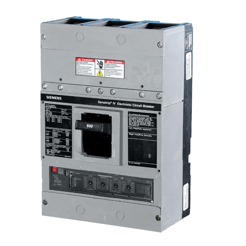 SHLD6B600LSI Siemens Sentron Sensitrip & SHLD Molded Case Circuit Breaker 600 A 3 Pole 600 VAC LD Frame Electronic 65 kA