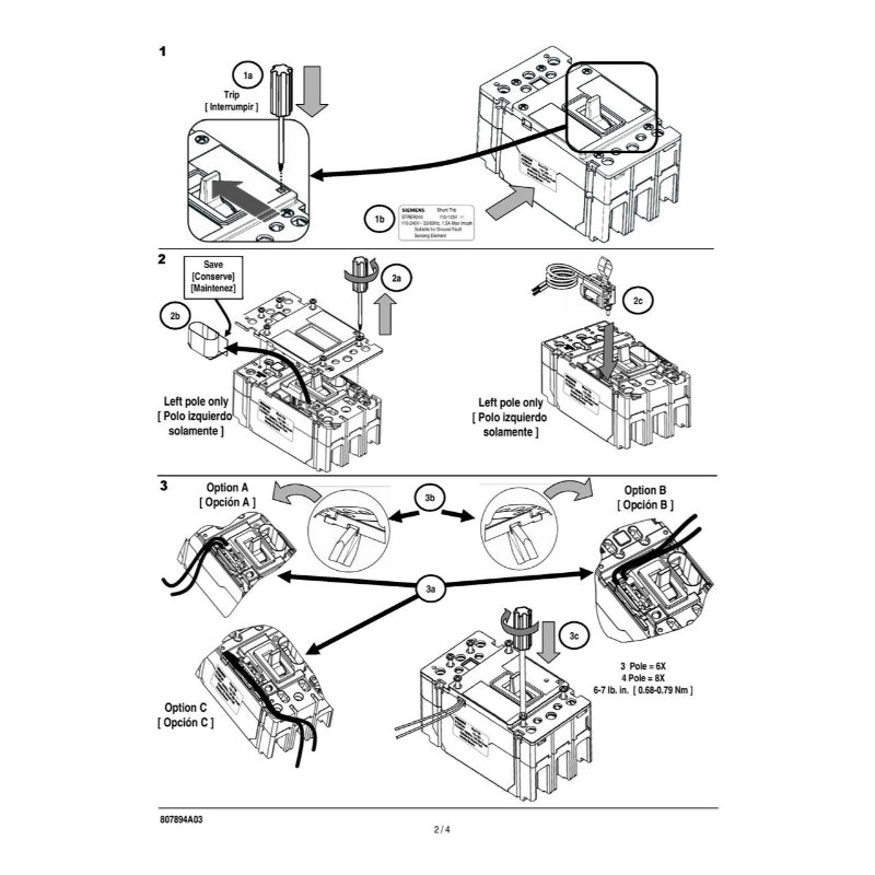 STRER240 Siemens Shunt Trip Device For NEG/HEG/NEB/HEB/HEM Circuit Breaker Series