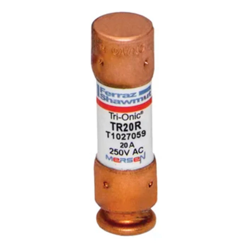 TR20R Mersen TR-R Time Delay Fuse 250 V 160 VDC 200 kA Ferrule Terminal Class RK5 Dual 20 A