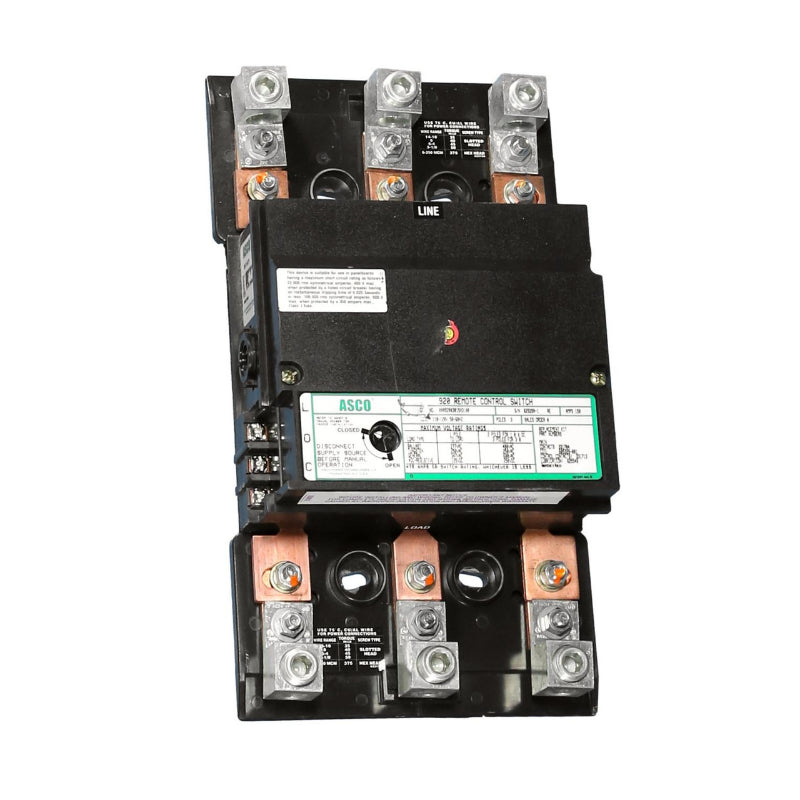 0009200301503100
ASCO 920 RC Switch
Lighting Contactor
3 Pole. 150 Amp