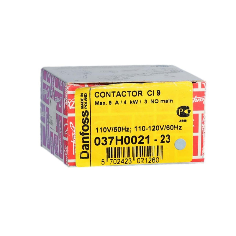 New Danfoss 9A Definite Purpose Contactor
w/3-N.O. Aux. Contacts
