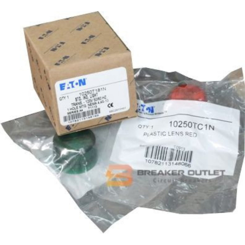 Indicating Light, Lamp and either Red or Green Lens is optional with purchase