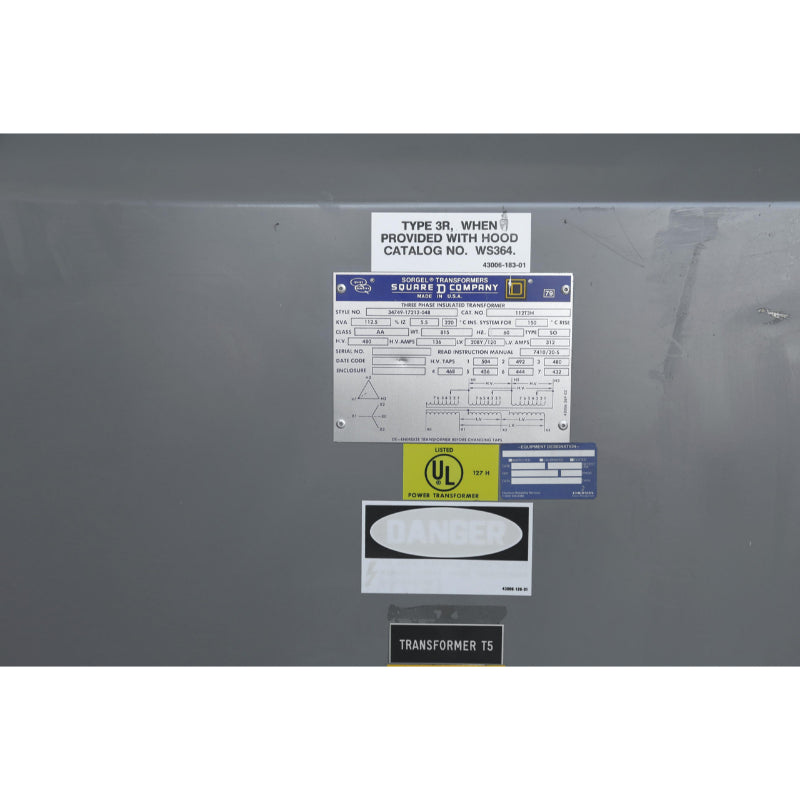 112T3H
112.5kVA XFMR