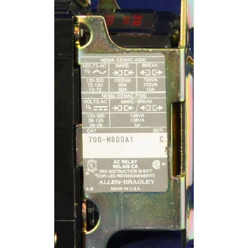 700-N800A1 Allen-Bradley Industrial Control Relay