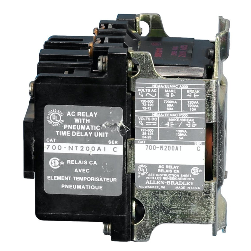 700-NT & 700NT200AI Allen-Bradley Pneumatic Time Delay Unit & Relay Unit