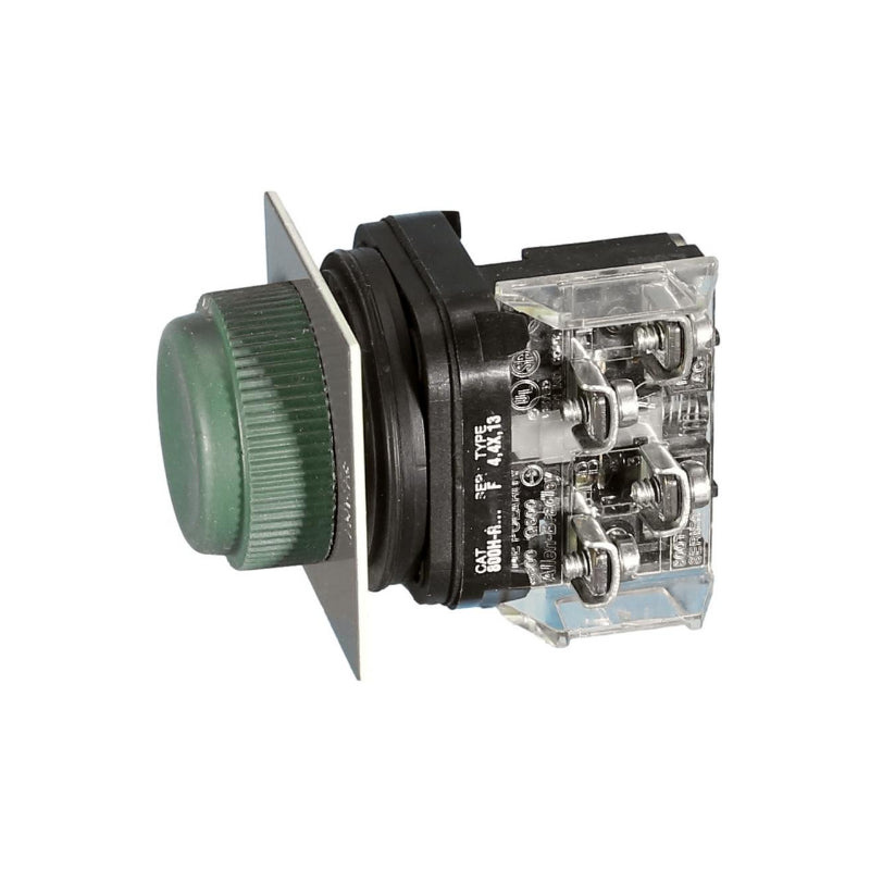 800H-R1A Allen-Bradley Booted Green Push Button 1 NO/NC & Legend