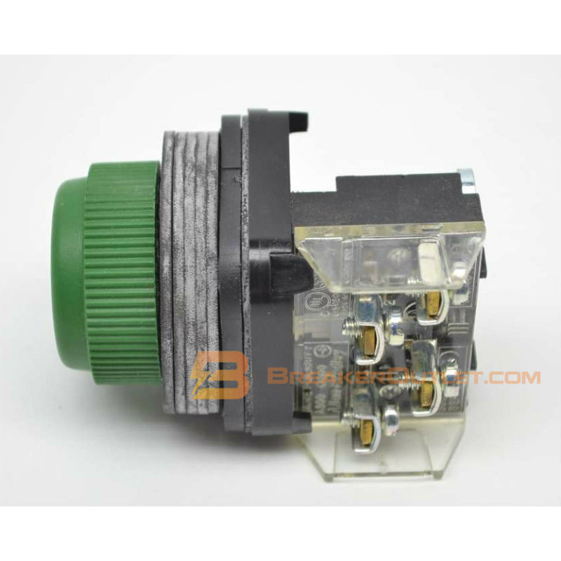 800H-R1B Allen-Bradley 30mm Green Booted Push Button w/Start Legend