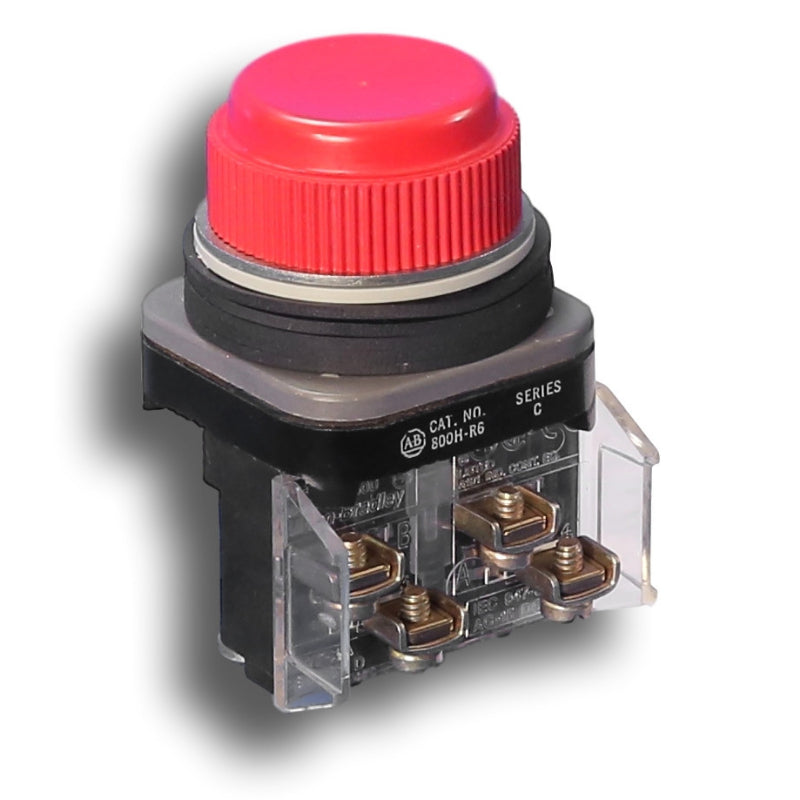 800H-R6 Allen-Bradley Booted Red Push Button 1 NO/NC