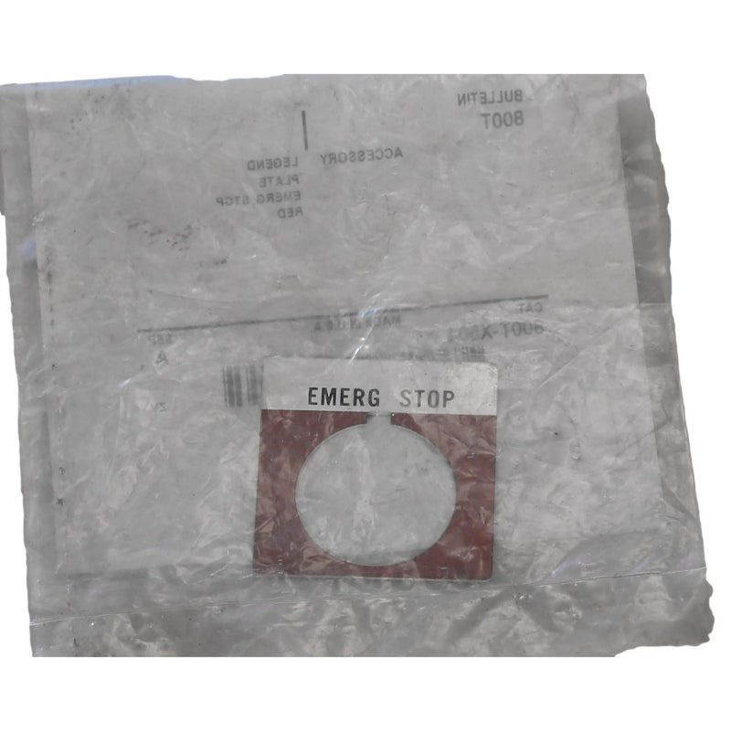 800T-X504
EMERG STOP