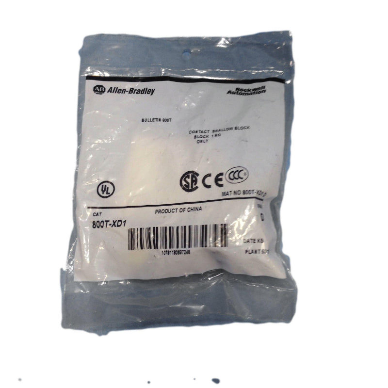 800T-XD1 Allen-Bradley Contact Block, Shallow 1-N.O.