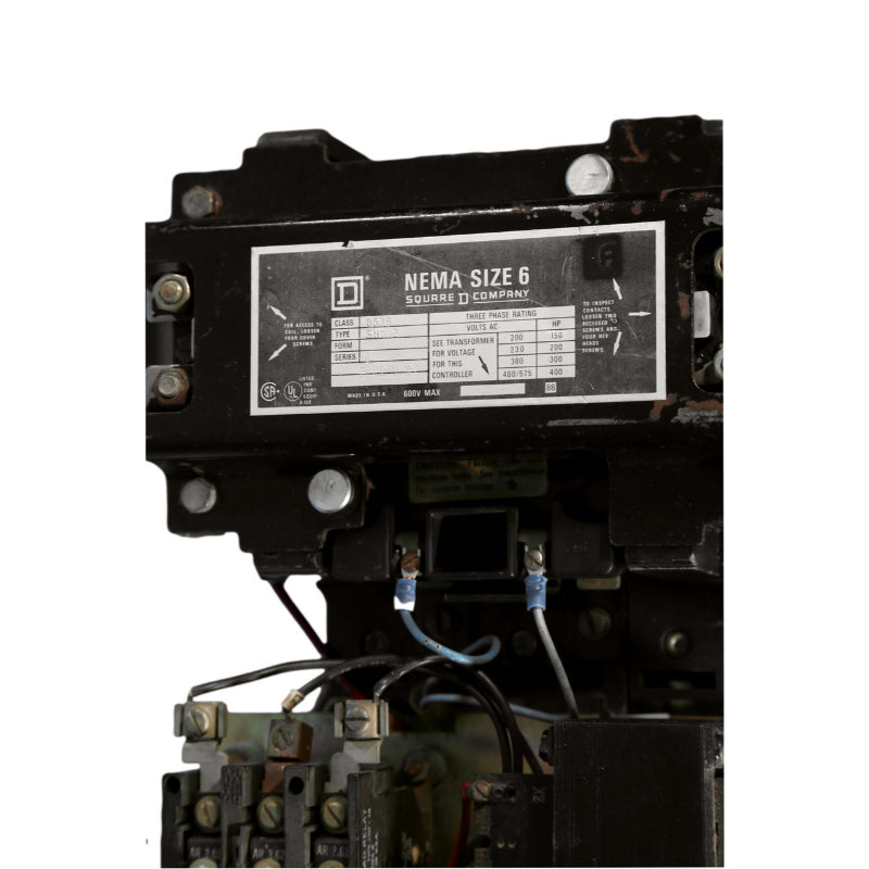 536SHO
Full Voltage Starter
NEMA: Size 6
Coil: 120V