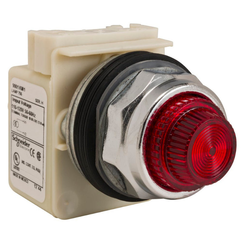 9001KM7-RED Red Indicator Light 30mm, 224-240 VAC