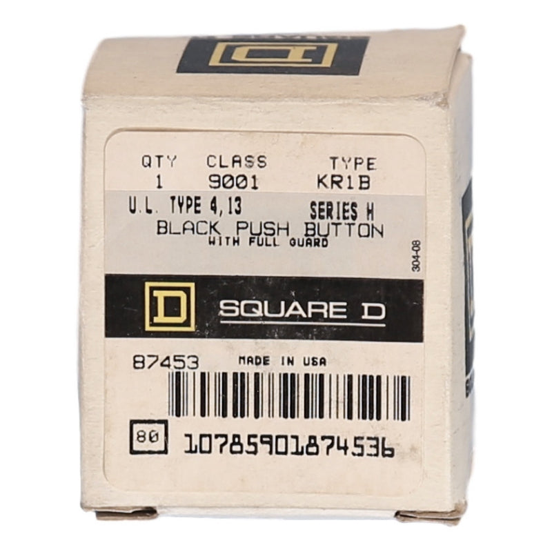 9001KR1B Square D Universal Black Push Button with Guard