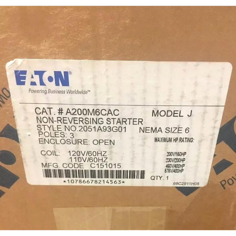 A200M6CAC
New Eaton Box