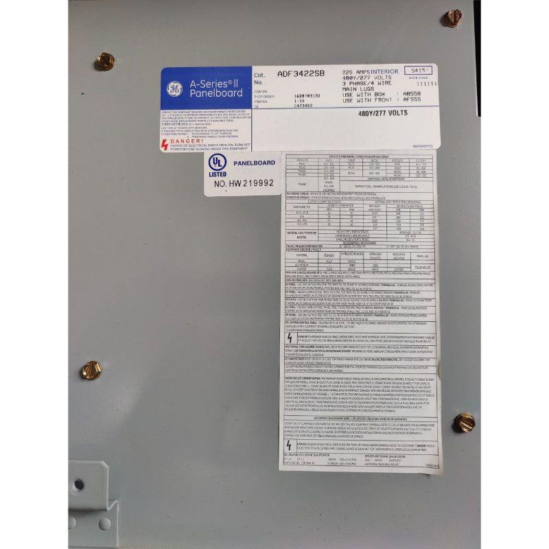 ADF3422SB A-Series II Panelboard Interior