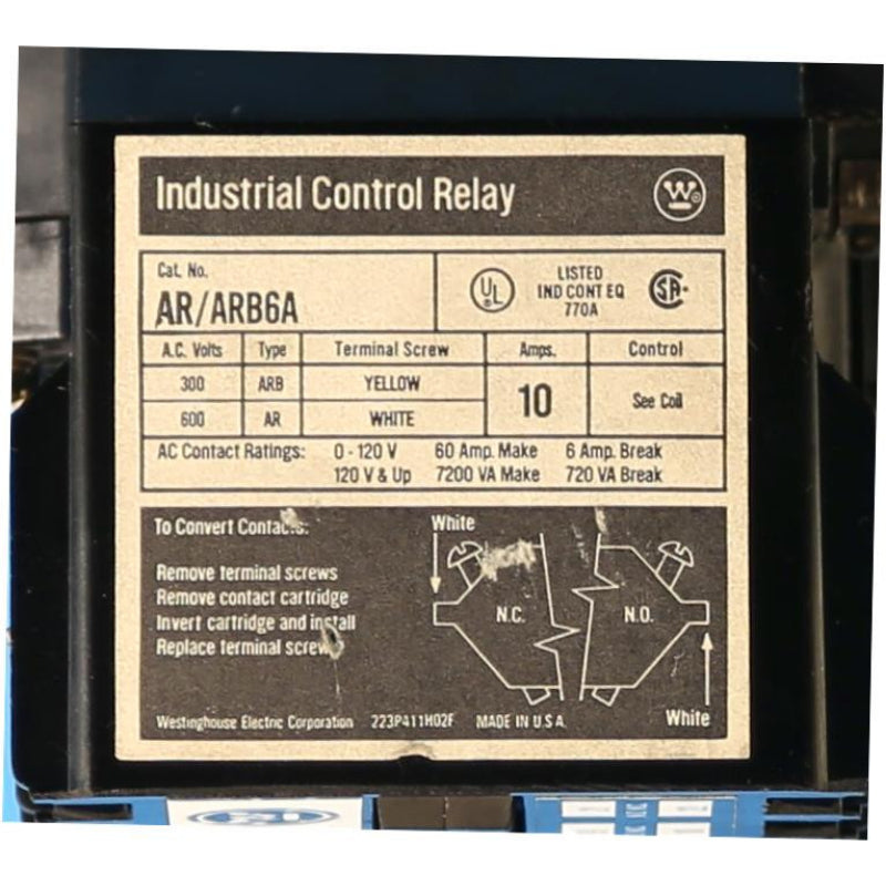 AR/ARB6A 10A Industrial Control Relay