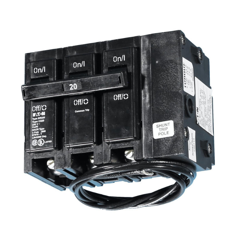 BR320ST
Shunt Trip Accessory Installed, 120V