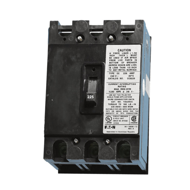CC3225 -Brand New
225 Amp. 240VAC