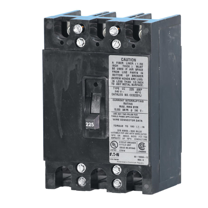 CCH3225 Original Cutler-Hammer 225 Amp Circuit Breaker