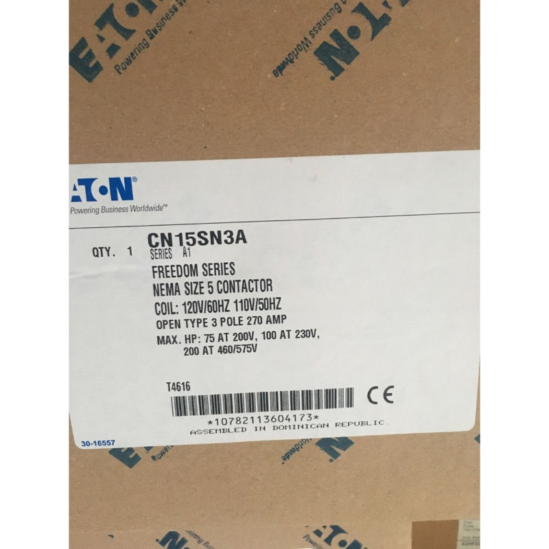 CN15SN3A
New Size 5 Contactor