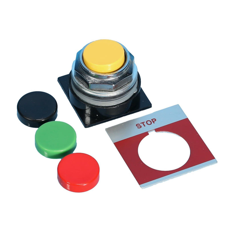 CR104PBG00U1 Push Button with Stop Legend & Colored Caps
