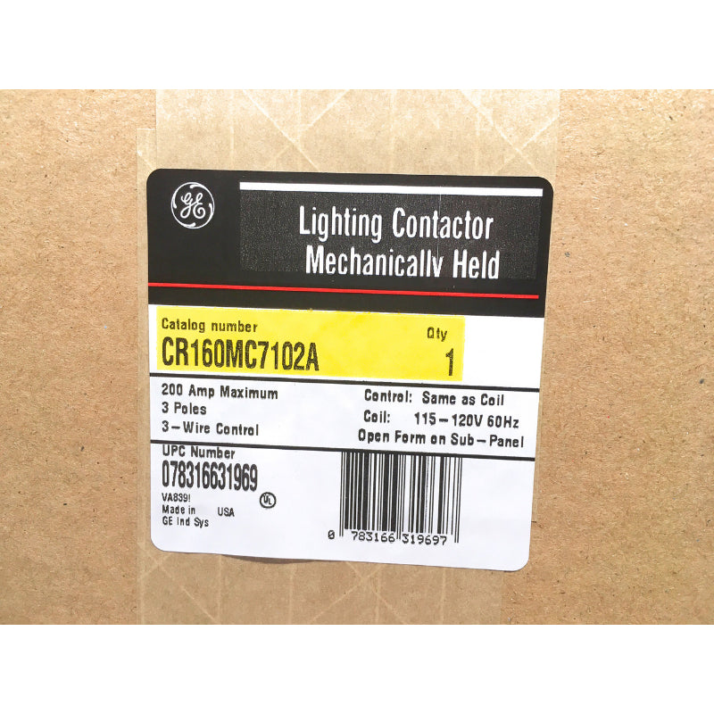 CR160MC7102A Mechanically Held Lighting Contactor, ABB
