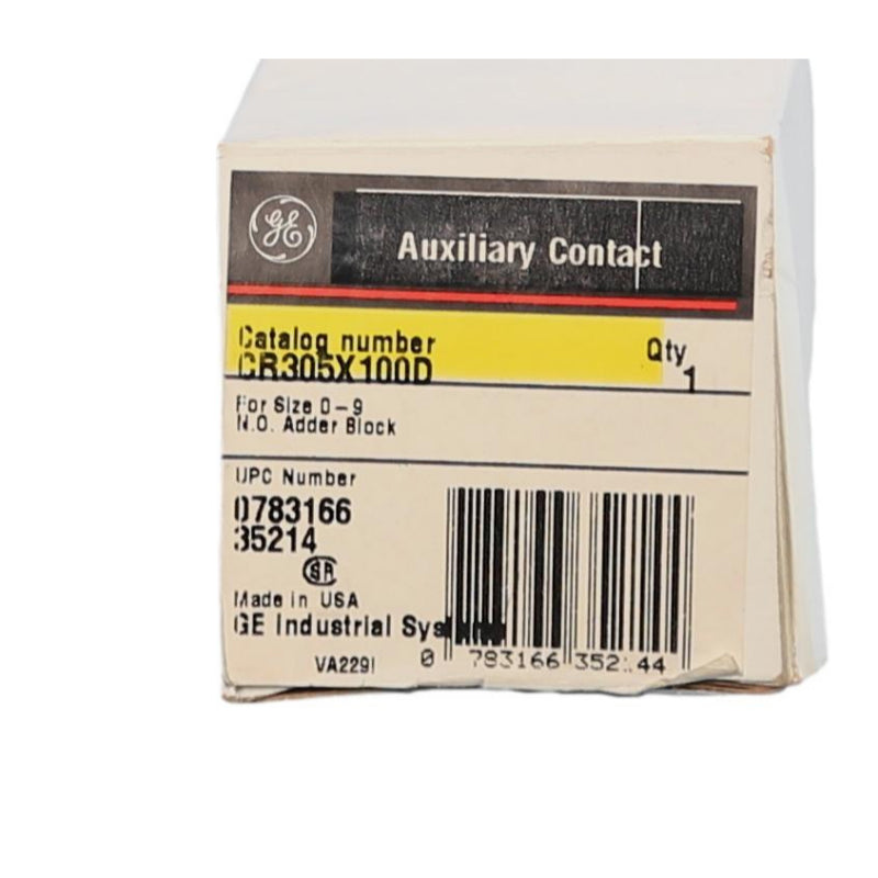 CR305X100D Auxiliary Contact Kit by GE