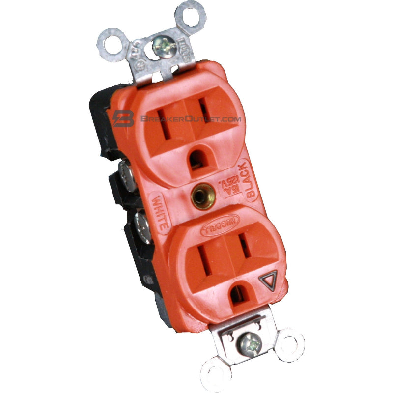 Duplex receptacle by Hubbell