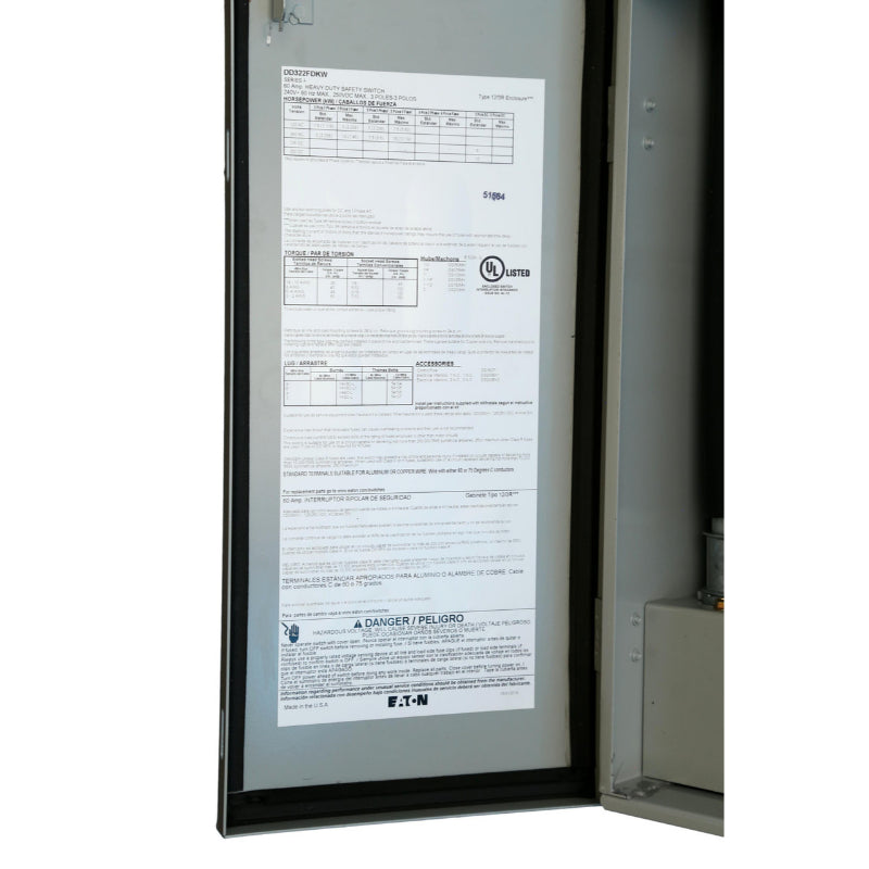 DD322FDKW
Declaration Tag