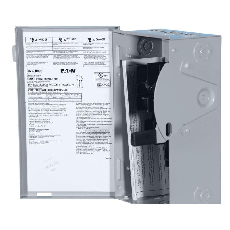 DG321UGB Eaton 30 Amp Non-Fusible Safety Switch