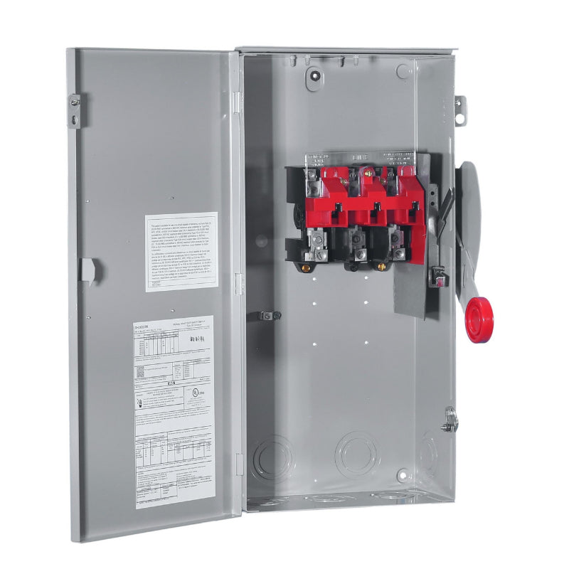 DH363URK
Non-Fusible, Outdoor NEMA 3R, 100 Amp Rated at 600VAC