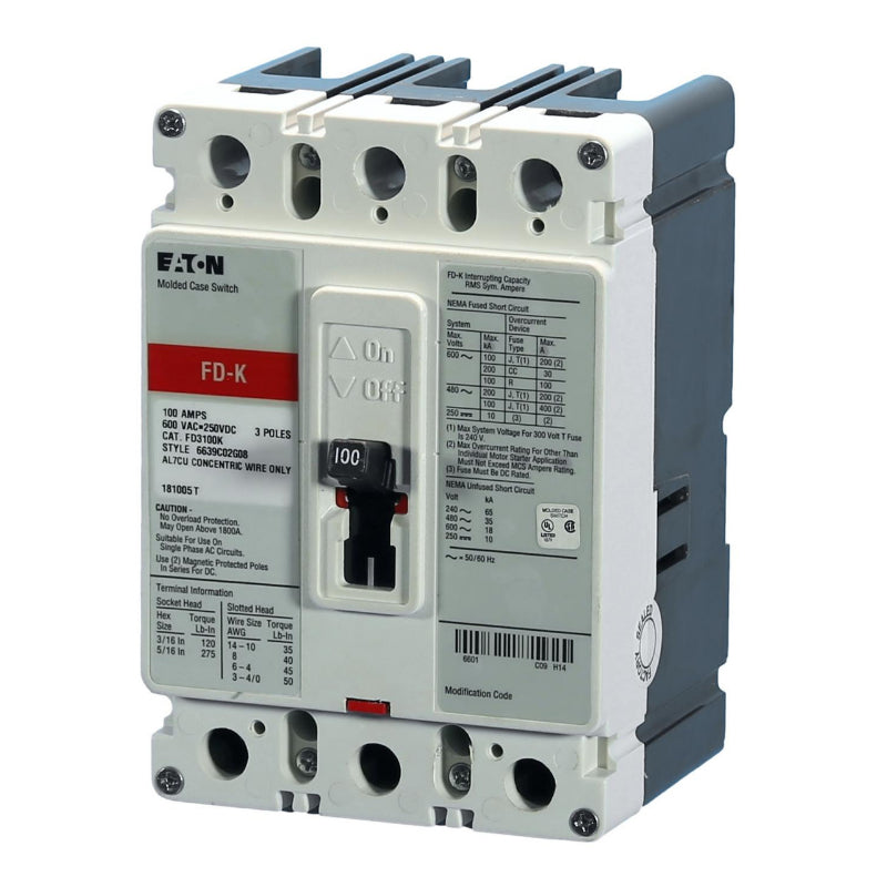 FD3100K
Molded Case Switch
Eaton