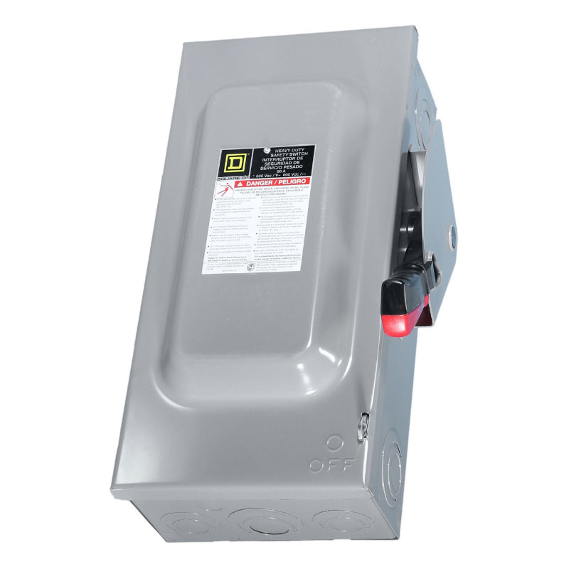 H362 Square D 60A 600V Fusible Safety Switch -Refurb'd