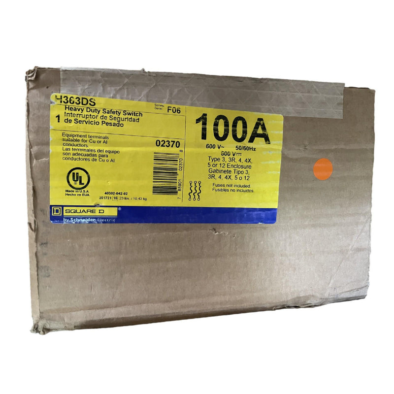 H363DS New Safety Switch
3R, 4X, Fusible, 600V