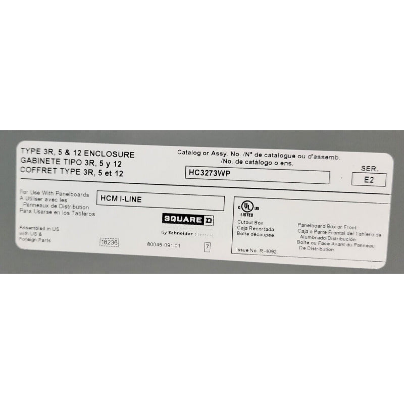 800A Outdoor Panelboard, HCM I-LINE Enclosure, Box New & Complete