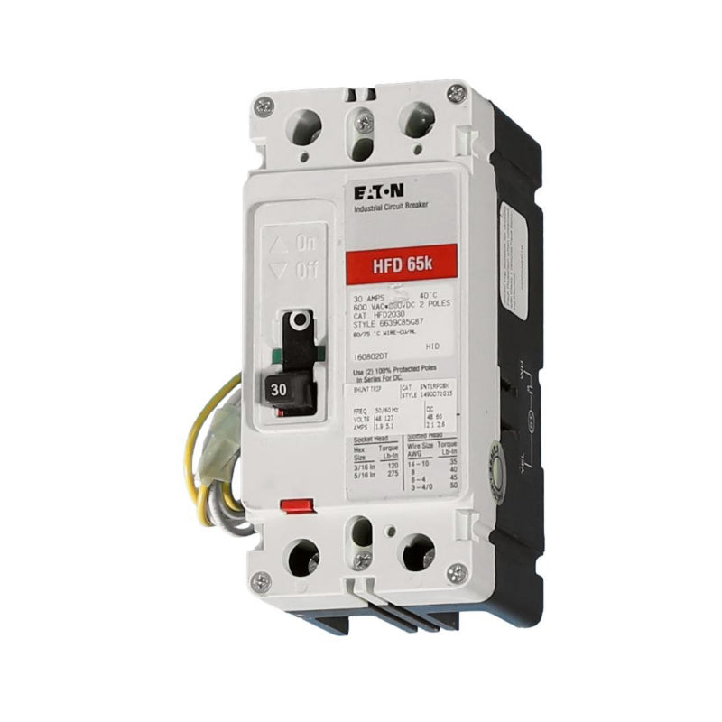 HFD2030S02
48-120V Shunt Trip Oper. Voltage