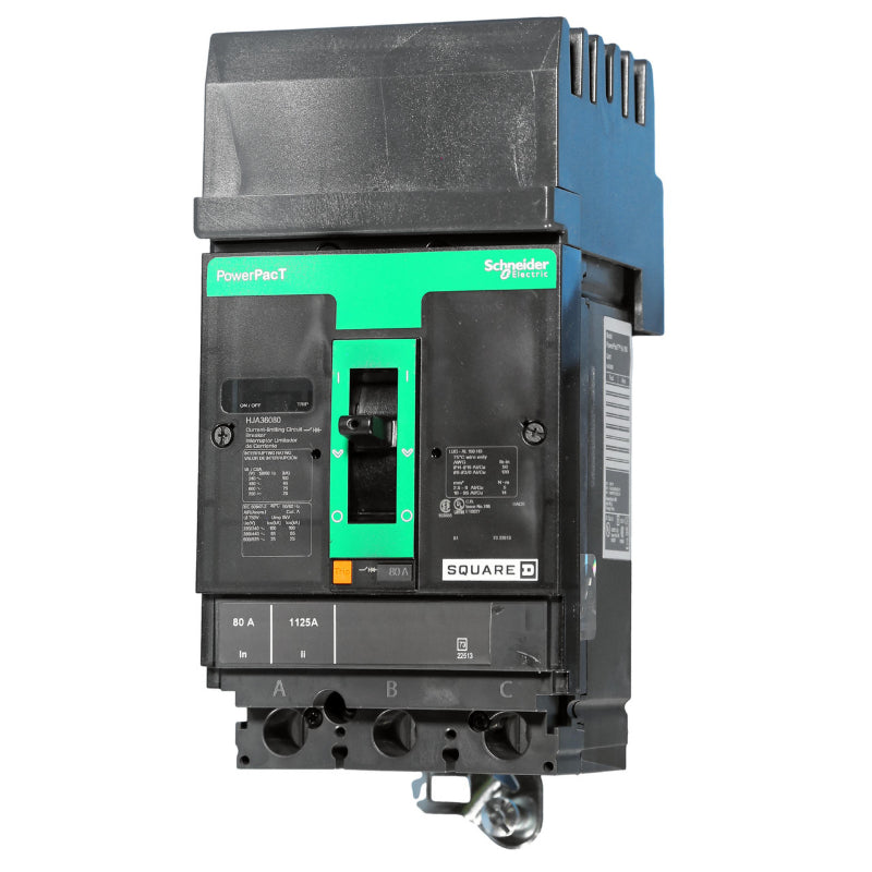 HJA36080 I-Line model
80 Amp, 3 Pole, Breaking capacity 65kAIC