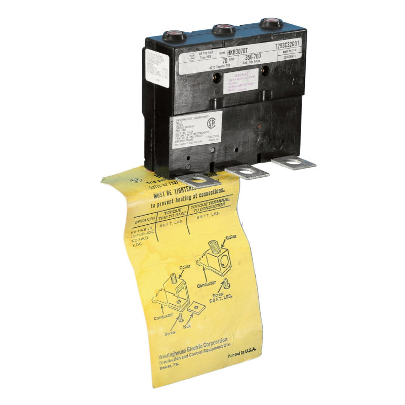HKB3070T
Westinghouse Trip Unit