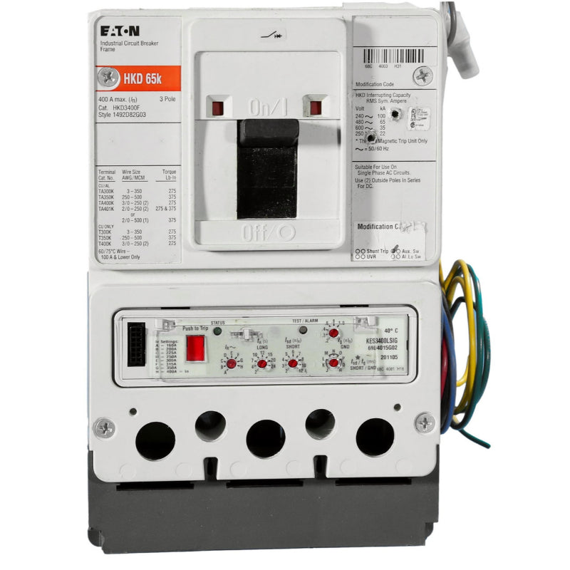 Eaton Electronic HKD3400F & KES3400LSIG w/310+ Electronic Trip Unit, Complete