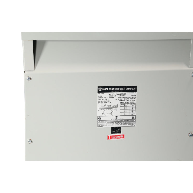 HT30A3B2SH
MGM XFMR 3 Phase
30kVA