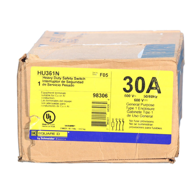 HU361N Heavy Duty Non-Fusible Safety Switch w/Neutral