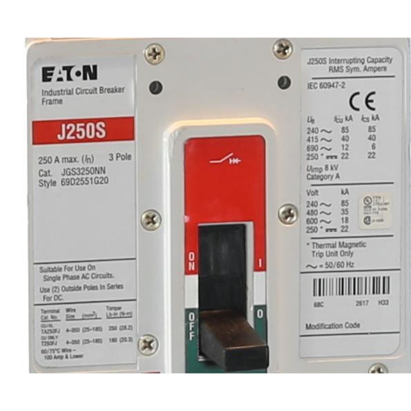 JGS3225FAG Global Series Eaton Cutler Hammer circuit Breaker -Used