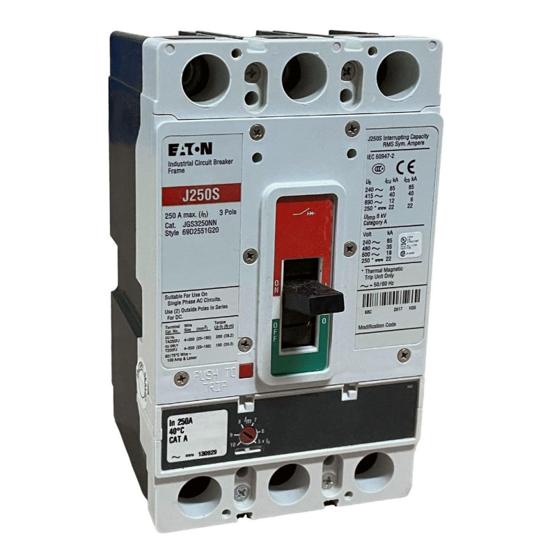 JGS3250FAG
250A Thermal Magnetic Trip Installed