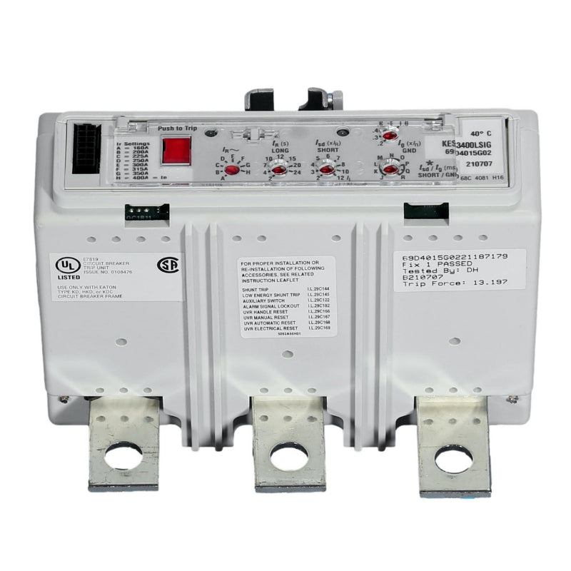 KES3400LSIG Electronic Digitrip RMS 310+ Trip Unit w/LSIG & Neutral Sensor
