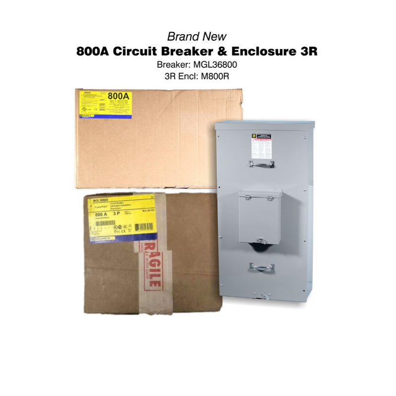 800 Amp Circuit Breaker Weather Proof Enclosure
Enclosure Shown w/o Breaker yet installed