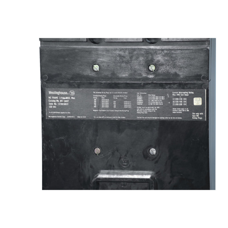 MC3800
Complet Breaker with 800A Rating Plug